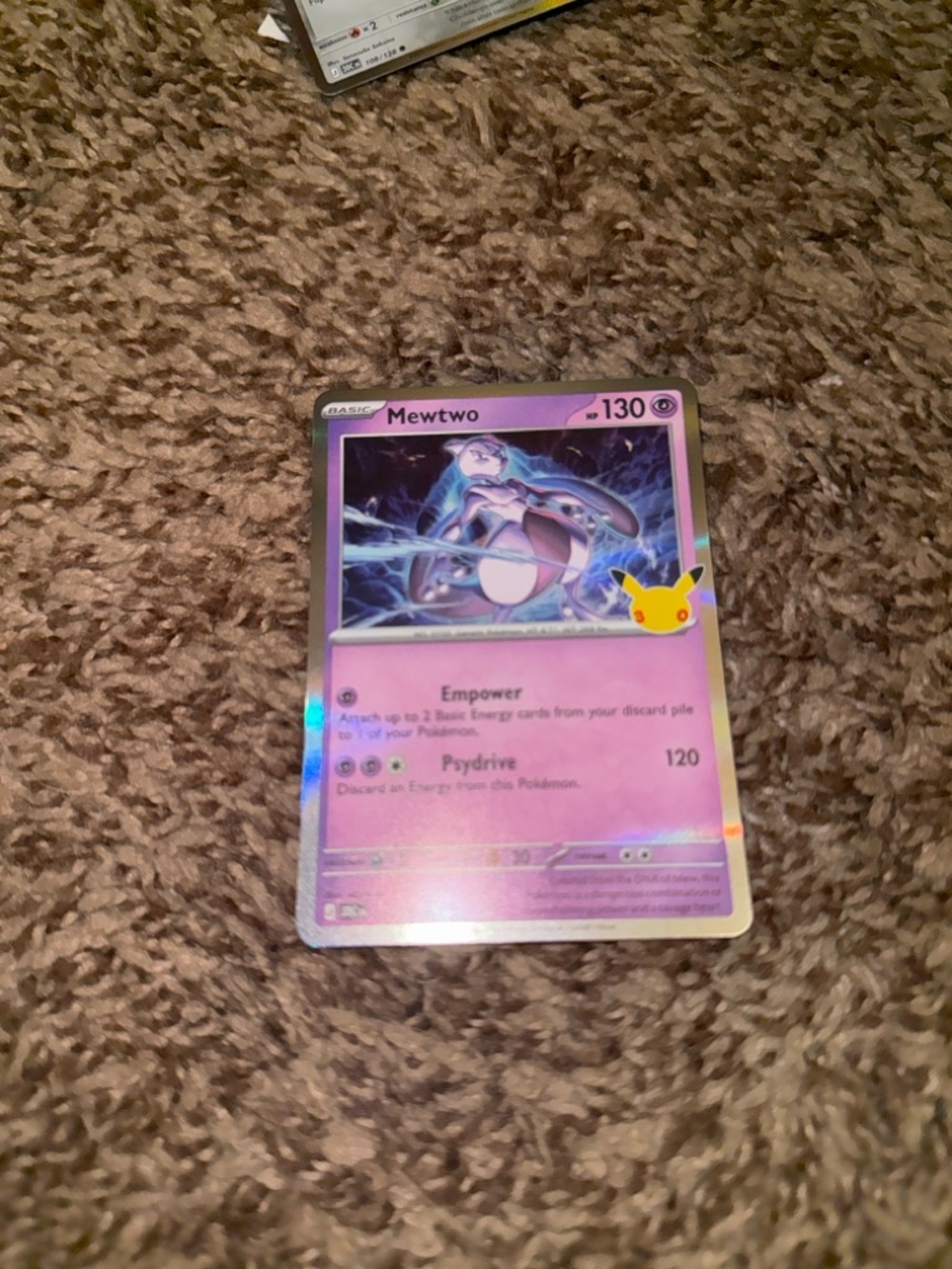 Mewtwo Pokémon 30th Anniversary 063/128 holographic